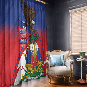 Haiti Flag Day Window Curtain Haitian Blood American Heart Eagle With Flag