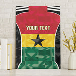 Ghana Football Custom Canvas Wall Art Go Black Queens Kente Pattern