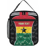 Ghana Football Custom Lunch Bag Go Black Queens Kente Pattern