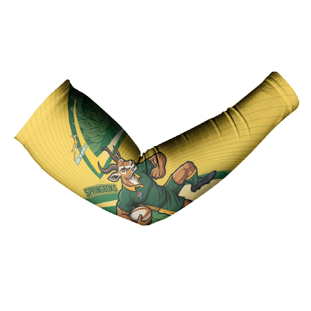 South Africa Rugby Custom Arm Sleeves Come On Springboks Mascot Sporty Style