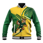 South Africa Rugby Custom Baseball Jacket Come On Springboks Mascot Sporty Style