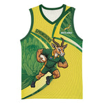 South Africa Rugby Custom Basketball Jersey Come On Springboks Mascot Sporty Style