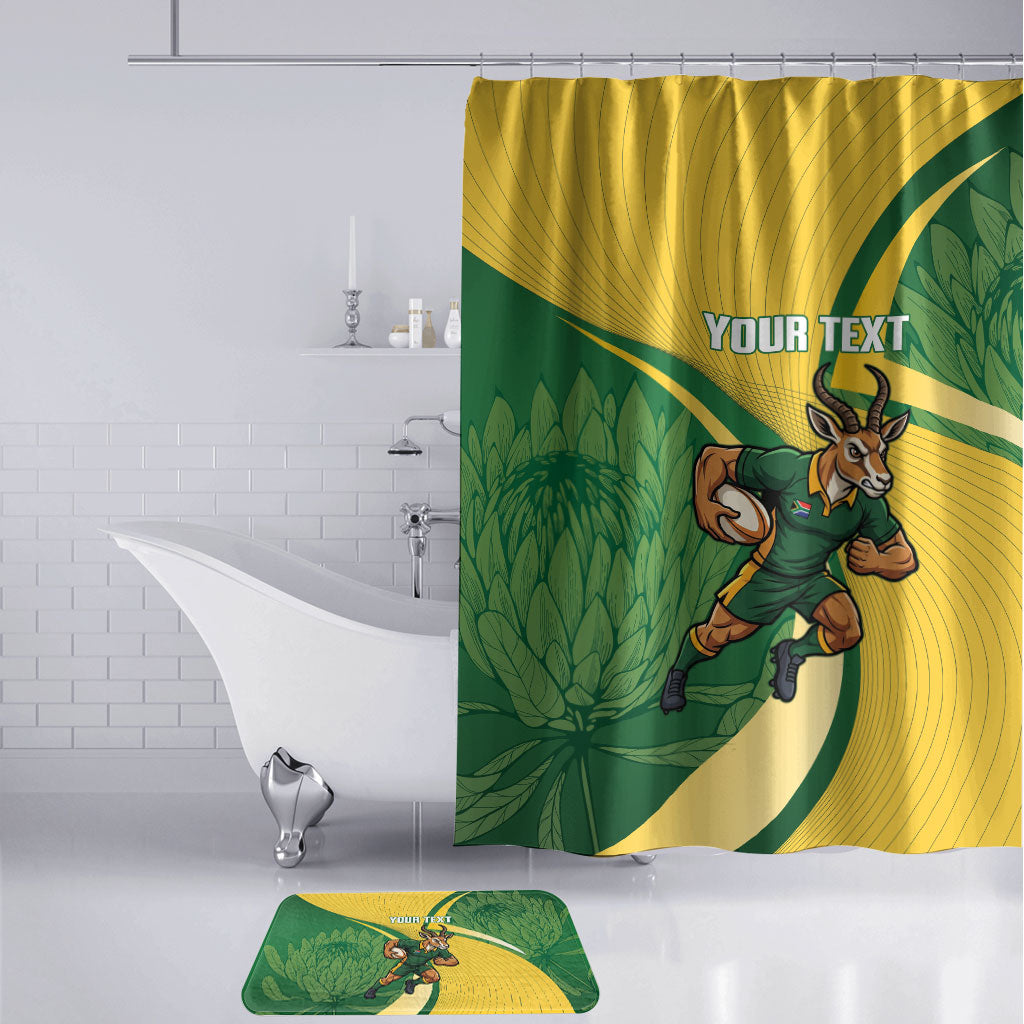 South Africa Rugby Custom Bathroom Set Come On Springboks Mascot Sporty Style