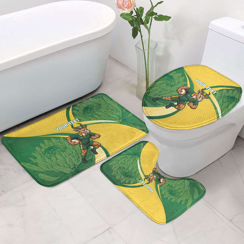 South Africa Rugby Custom Bathroom Set Come On Springboks Mascot Sporty Style