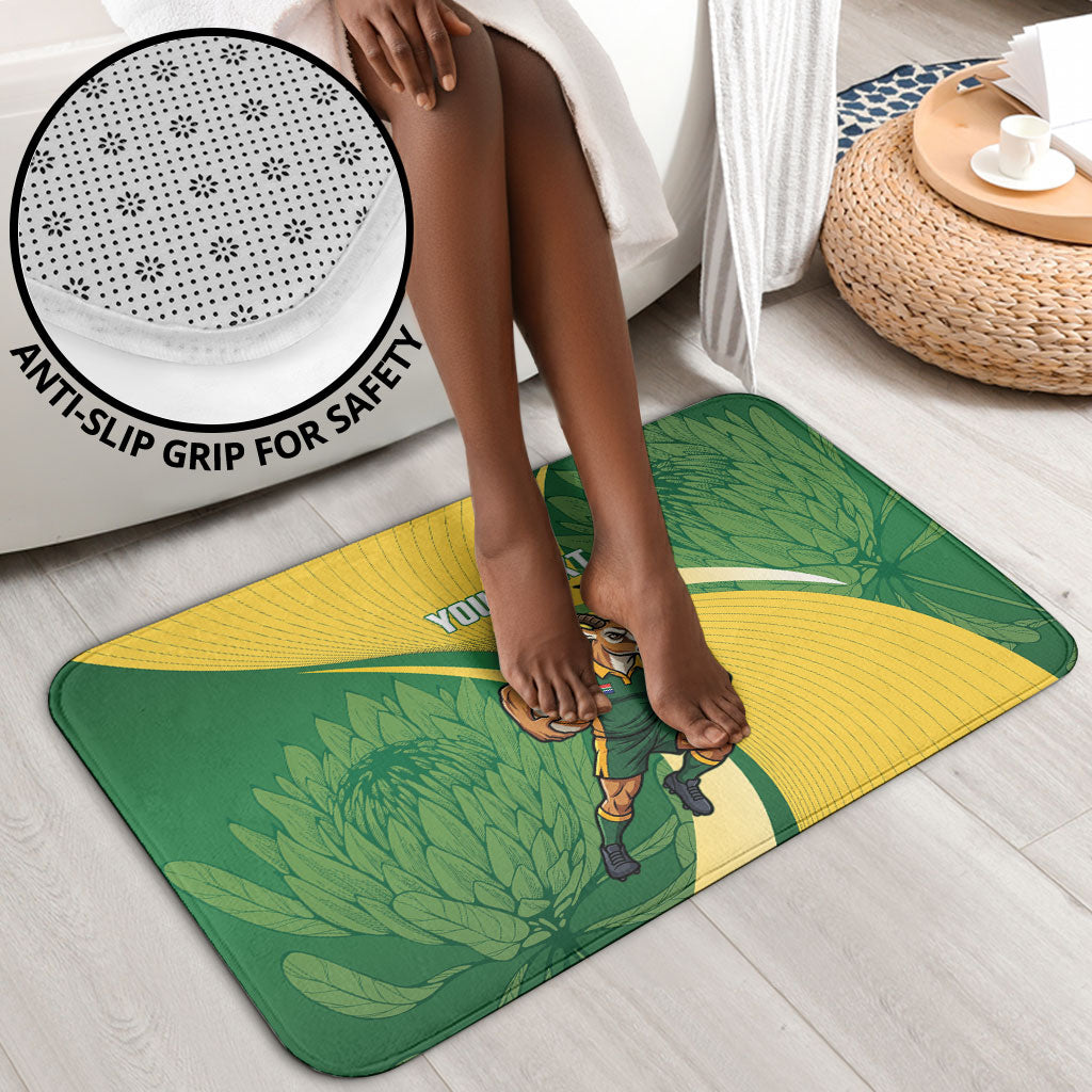 South Africa Rugby Custom Bathroom Set Come On Springboks Mascot Sporty Style