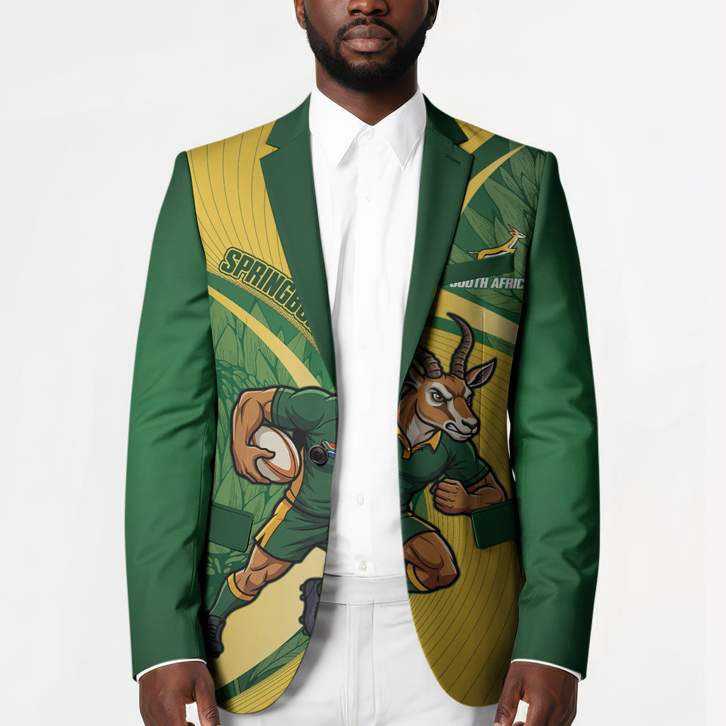 South Africa Rugby Custom Blazer Come On Springboks Mascot Sporty Style
