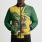 South Africa Rugby Custom Bomber Puffer Jacket Come On Springboks Mascot Sporty Style