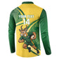 South Africa Rugby Custom Button Sweatshirt Come On Springboks Mascot Sporty Style