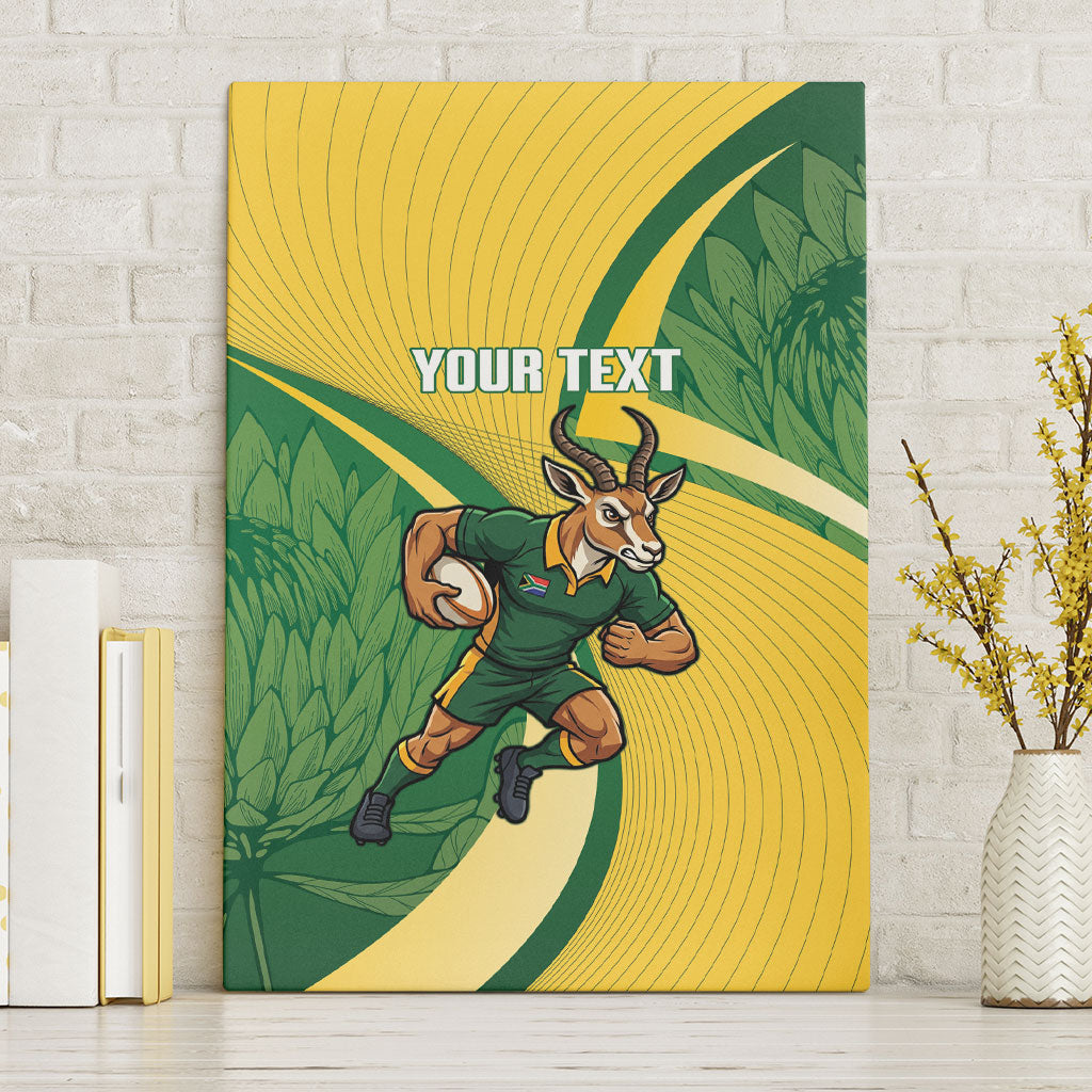 South Africa Rugby Custom Canvas Wall Art Come On Springboks Mascot Sporty Style