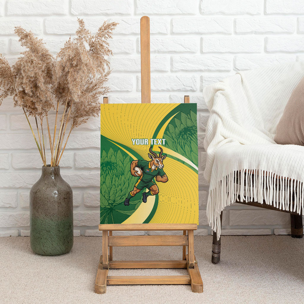 South Africa Rugby Custom Canvas Wall Art Come On Springboks Mascot Sporty Style