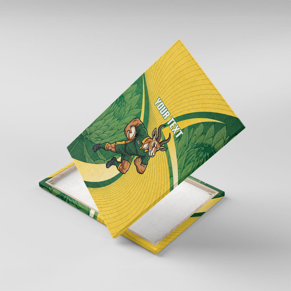 South Africa Rugby Custom Canvas Wall Art Come On Springboks Mascot Sporty Style