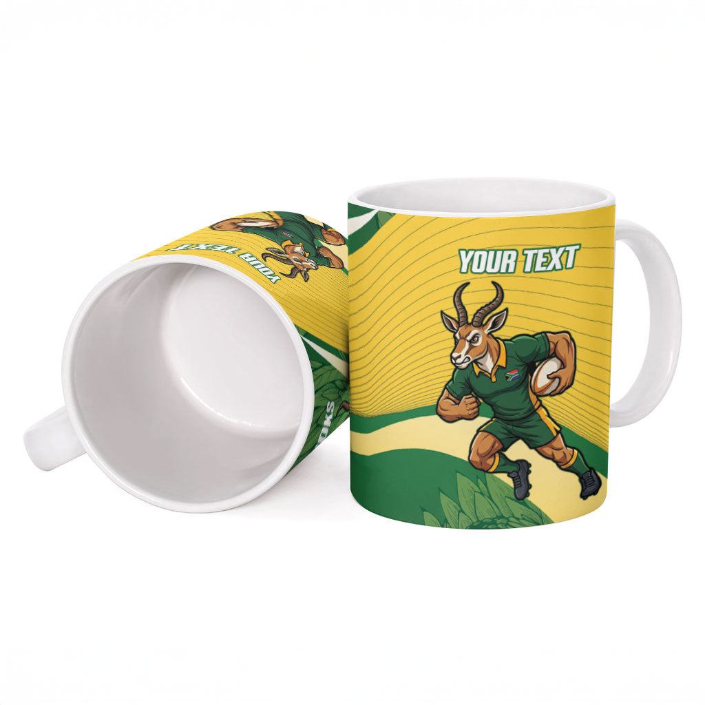 South Africa Rugby Custom Ceramic Mug Come On Springboks Mascot Sporty Style