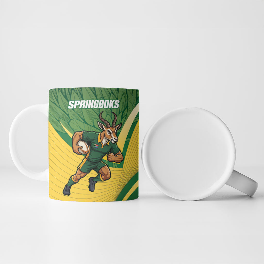 South Africa Rugby Custom Ceramic Mug Come On Springboks Mascot Sporty Style