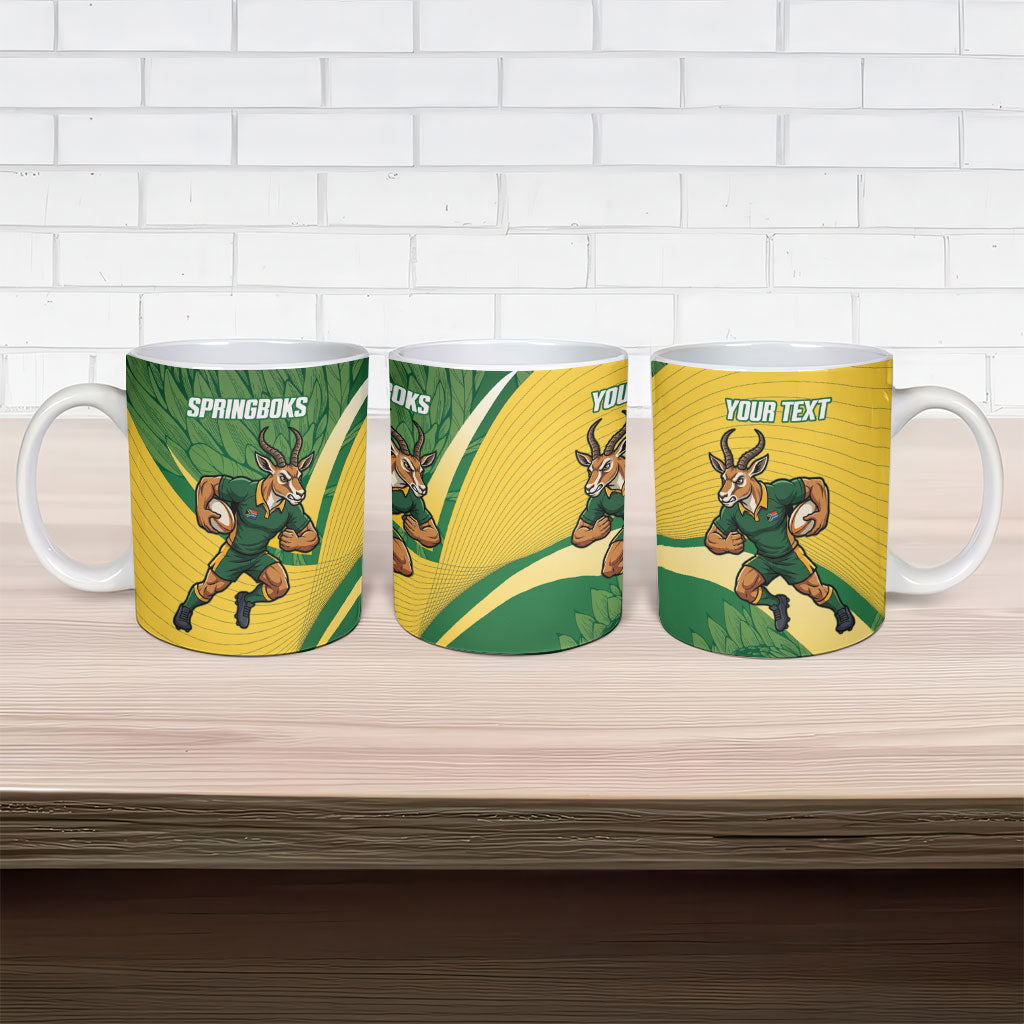 South Africa Rugby Custom Ceramic Mug Come On Springboks Mascot Sporty Style