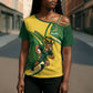 South Africa Rugby Custom Cross Shoulder Shirt Come On Springboks Mascot Sporty Style