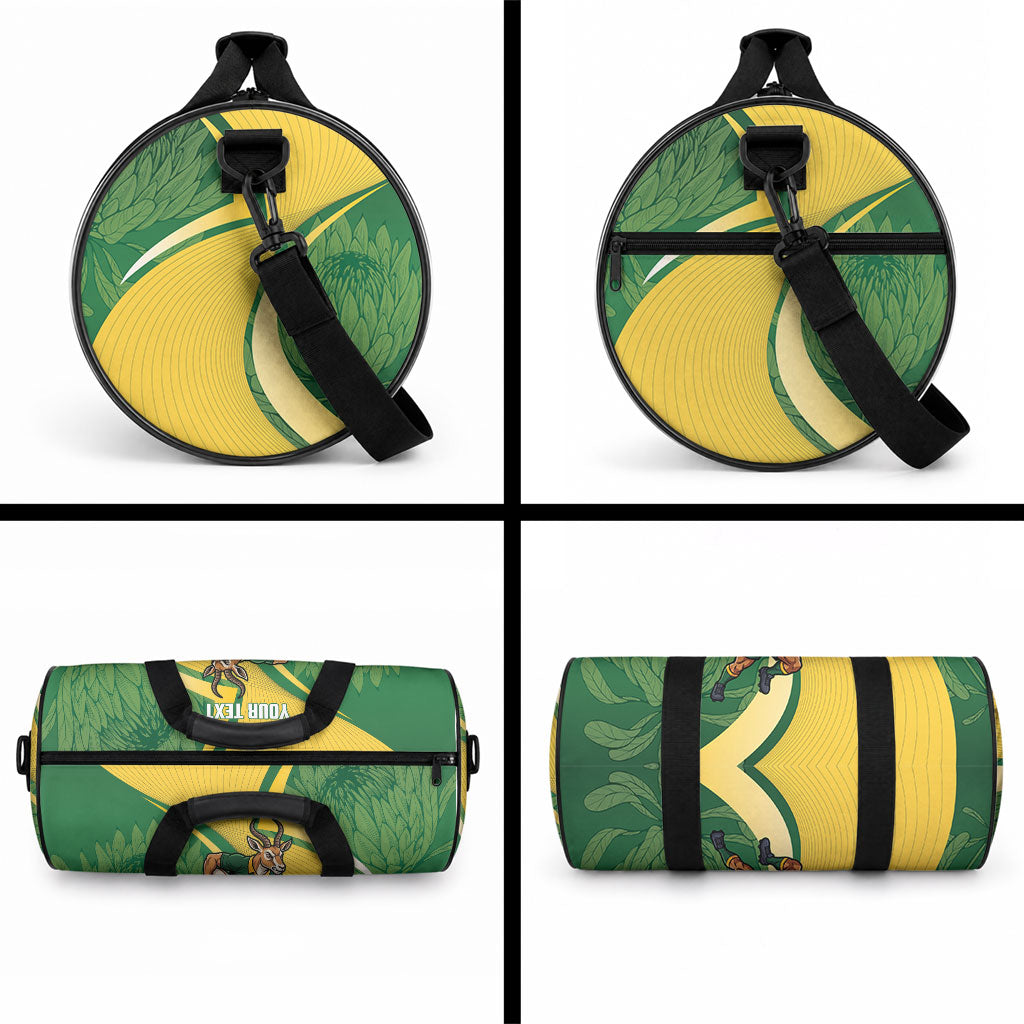 South Africa Rugby Custom Duffle Bag Come On Springboks Mascot Sporty Style