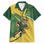 South Africa Rugby Custom Hawaiian Shirt Come On Springboks Mascot Sporty Style