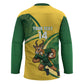South Africa Rugby Custom Hockey Jersey Come On Springboks Mascot Sporty Style