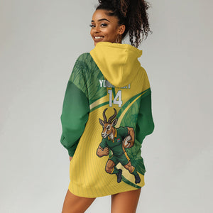 South Africa Rugby Custom Hoodie Dress Come On Springboks Mascot Sporty Style