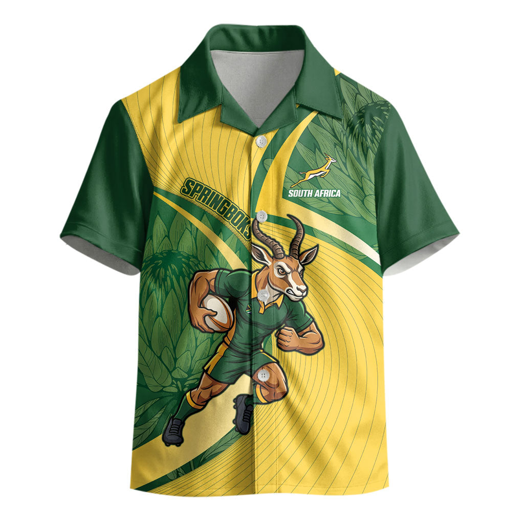 South Africa Rugby Custom Kid Hawaiian Shirt Come On Springboks Mascot Sporty Style