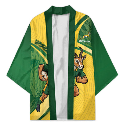 South Africa Rugby Custom Kimono Come On Springboks Mascot Sporty Style