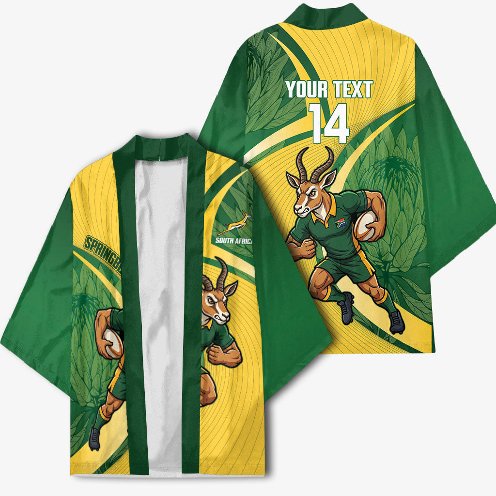 South Africa Rugby Custom Kimono Come On Springboks Mascot Sporty Style