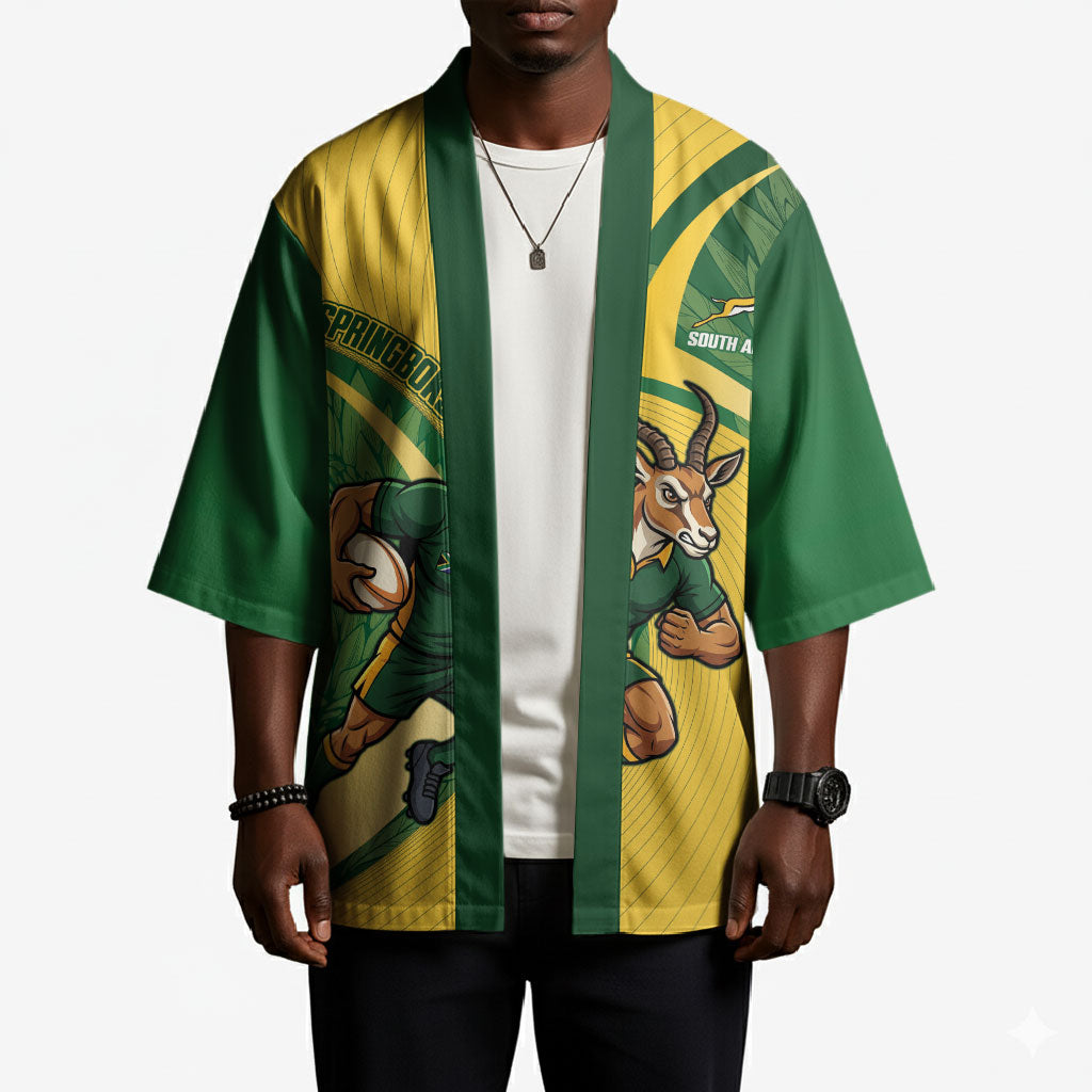 South Africa Rugby Custom Kimono Come On Springboks Mascot Sporty Style