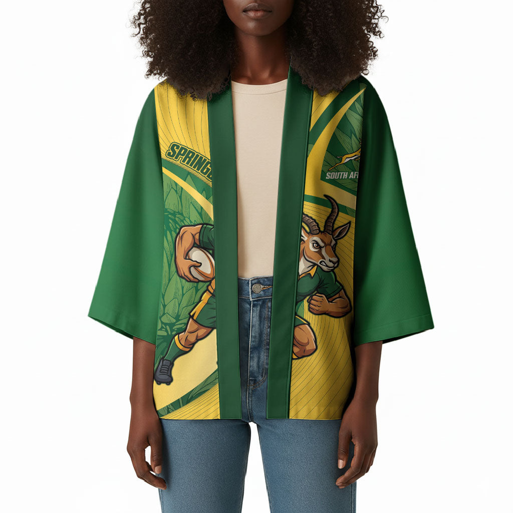 South Africa Rugby Custom Kimono Come On Springboks Mascot Sporty Style