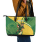 South Africa Rugby Custom Leather Tote Bag Come On Springboks Mascot Sporty Style