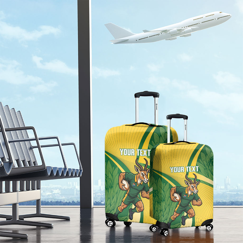 South Africa Rugby Custom Luggage Cover Come On Springboks Mascot Sporty Style