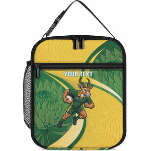 South Africa Rugby Custom Lunch Bag Come On Springboks Mascot Sporty Style
