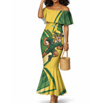 South Africa Rugby Custom Mermaid Dress Come On Springboks Mascot Sporty Style