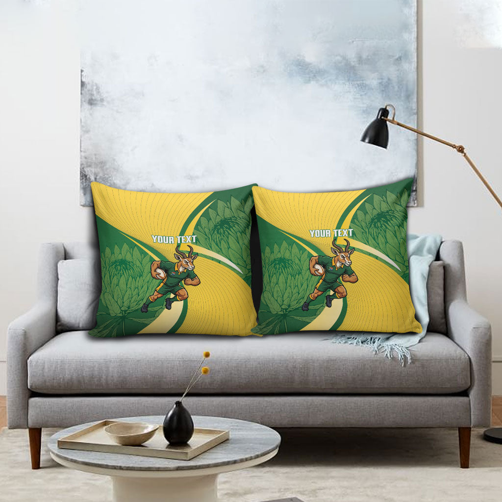 South Africa Rugby Custom Pillow Cover Come On Springboks Mascot Sporty Style