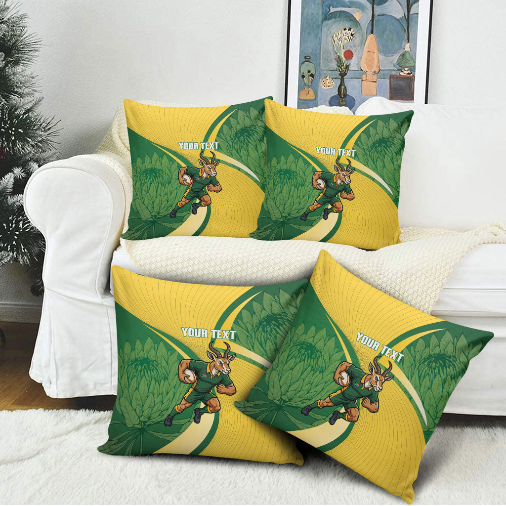 South Africa Rugby Custom Pillow Cover Come On Springboks Mascot Sporty Style