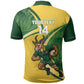 South Africa Rugby Custom Polo Shirt Come On Springboks Mascot Sporty Style