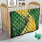South Africa Rugby Custom Quilt Come On Springboks Mascot Sporty Style