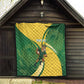 South Africa Rugby Custom Quilt Come On Springboks Mascot Sporty Style