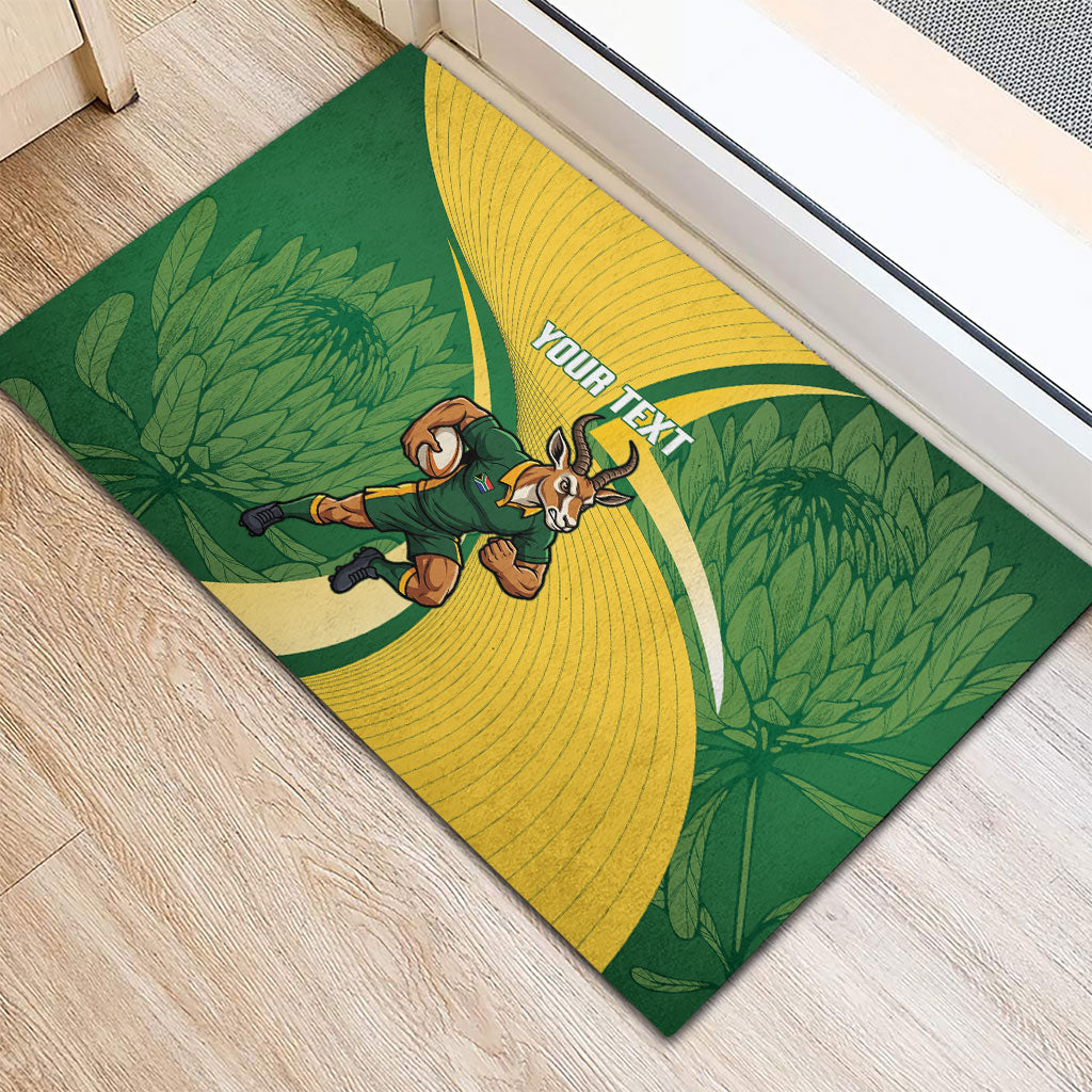 South Africa Rugby Custom Rubber Doormat Come On Springboks Mascot Sporty Style