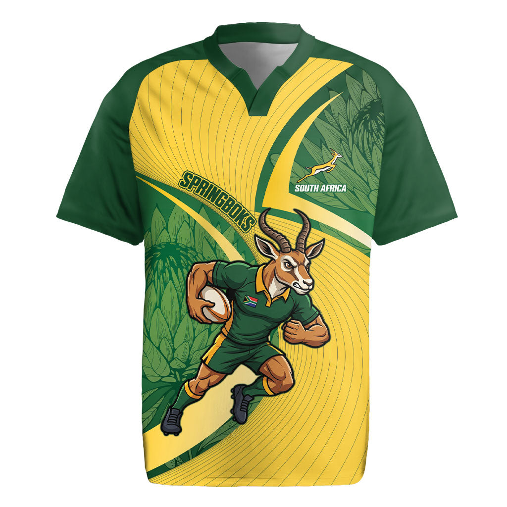 South Africa Rugby Custom Rugby Jersey Come On Springboks Mascot Sporty Style