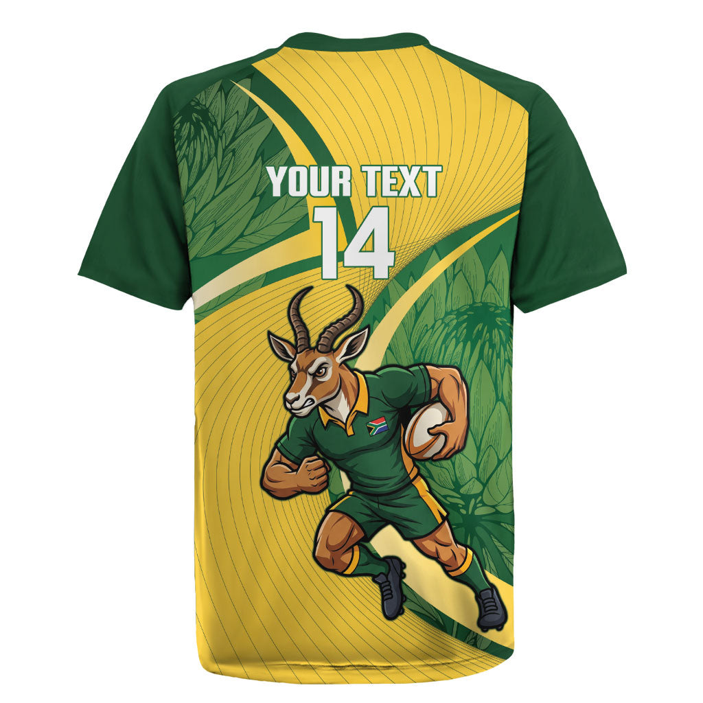 South Africa Rugby Custom Rugby Jersey Come On Springboks Mascot Sporty Style