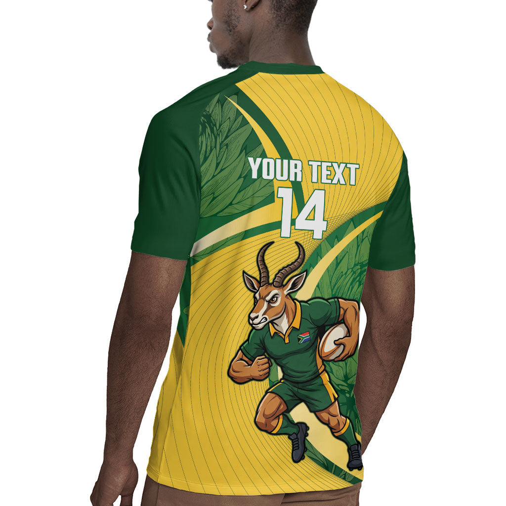 South Africa Rugby Custom Rugby Jersey Come On Springboks Mascot Sporty Style