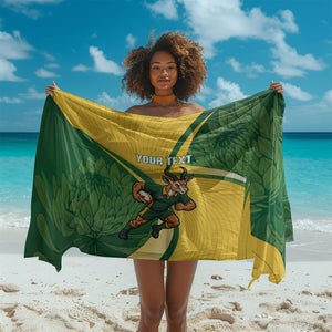South Africa Rugby Custom Sarong Come On Springboks Mascot Sporty Style