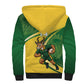 South Africa Rugby Custom Sherpa Hoodie Come On Springboks Mascot Sporty Style