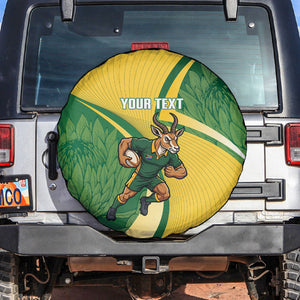 South Africa Rugby Custom Spare Tire Cover Come On Springboks Mascot Sporty Style