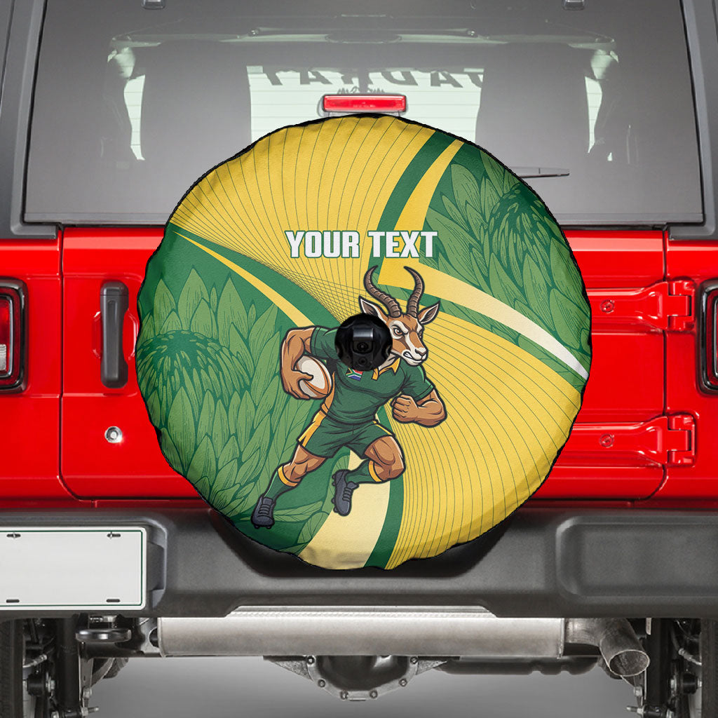 South Africa Rugby Custom Spare Tire Cover Come On Springboks Mascot Sporty Style