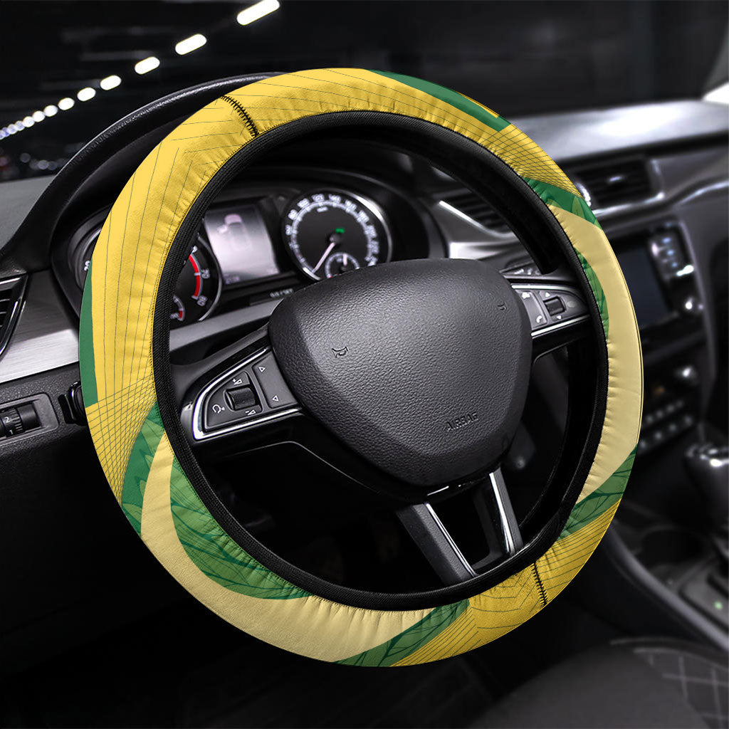South Africa Rugby Steering Wheel Cover Come On Springboks Mascot Sporty Style