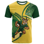 South Africa Rugby Custom T shirt Come On Springboks Mascot Sporty Style
