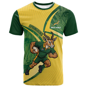 South Africa Rugby Custom T shirt Come On Springboks Mascot Sporty Style