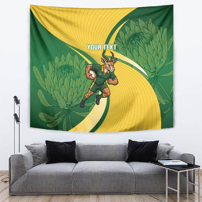 South Africa Rugby Custom Tapestry Come On Springboks Mascot Sporty Style