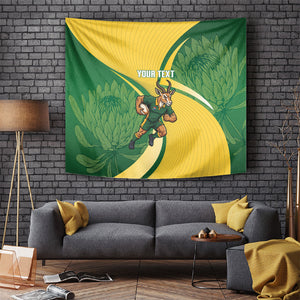 South Africa Rugby Custom Tapestry Come On Springboks Mascot Sporty Style